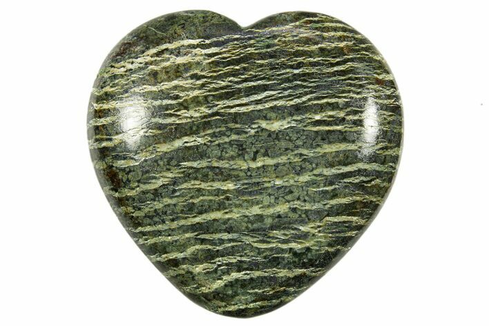 1.7" Polished Chrysotile Serpentine Hearts - Australia - Photo 1